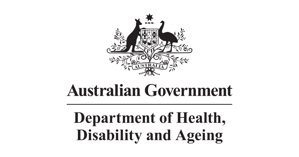 Department of Health, Disability and Ageing stacked logo Australian Government Department of Health, Disability and Ageing